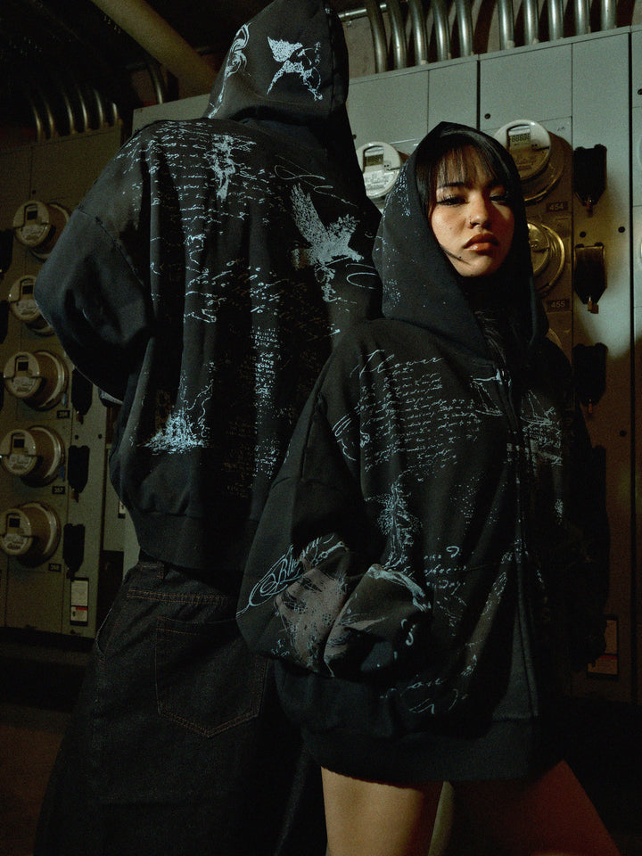 SCRIPTURE ZIP UP (BLACK)