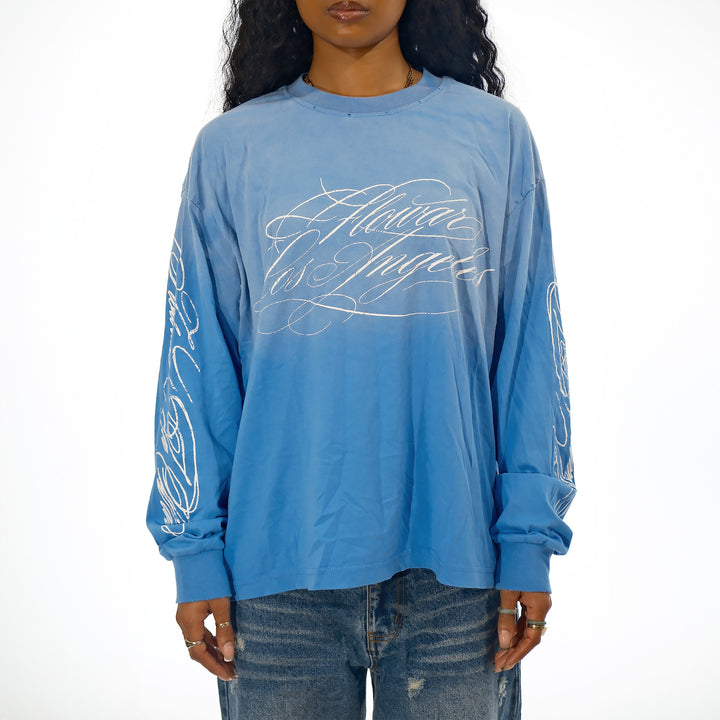 FLOWAR LONG SLEEVE (SKY BLUE)