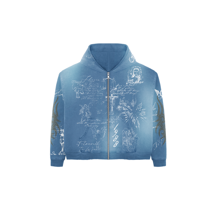SCRIPTURE ZIP UP (GLACIAL BLUE)