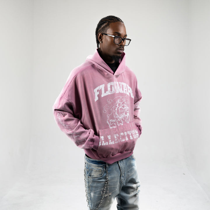 PINK BULLDOG HOODIE