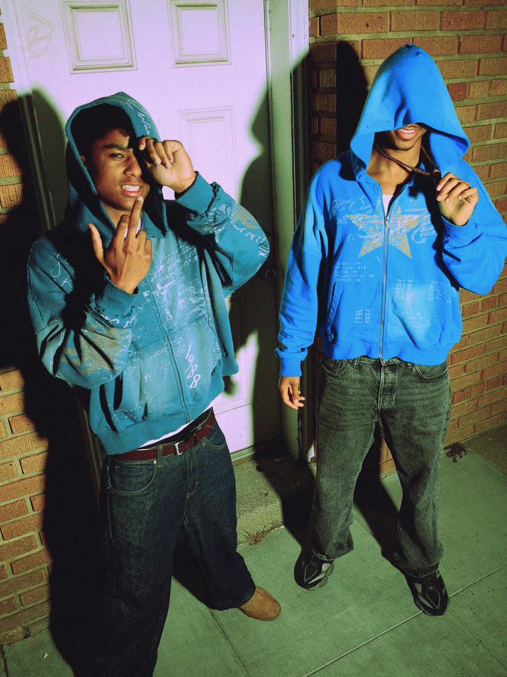 SCRIPTURE ZIP UP (GLACIAL BLUE)