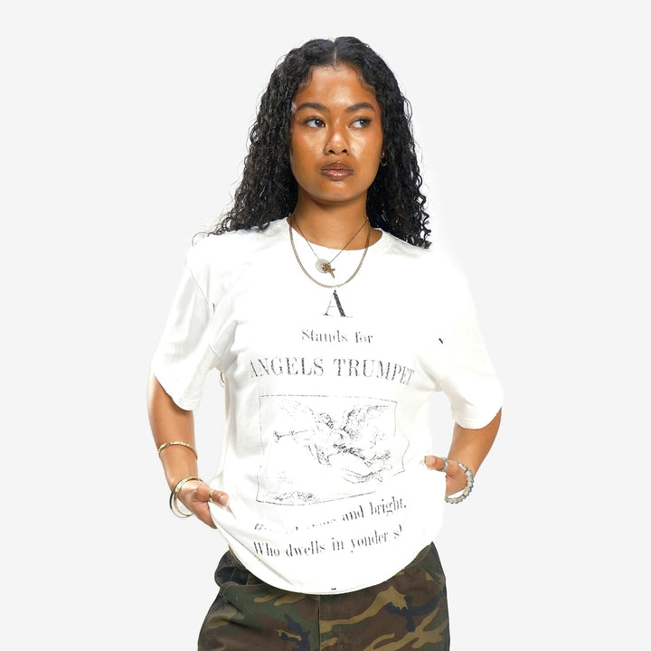 ANGELS TRUMPET TEE (WHITE)