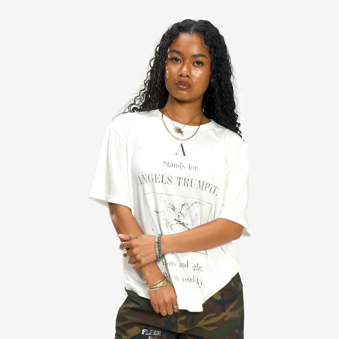 ANGELS TRUMPET TEE (WHITE)