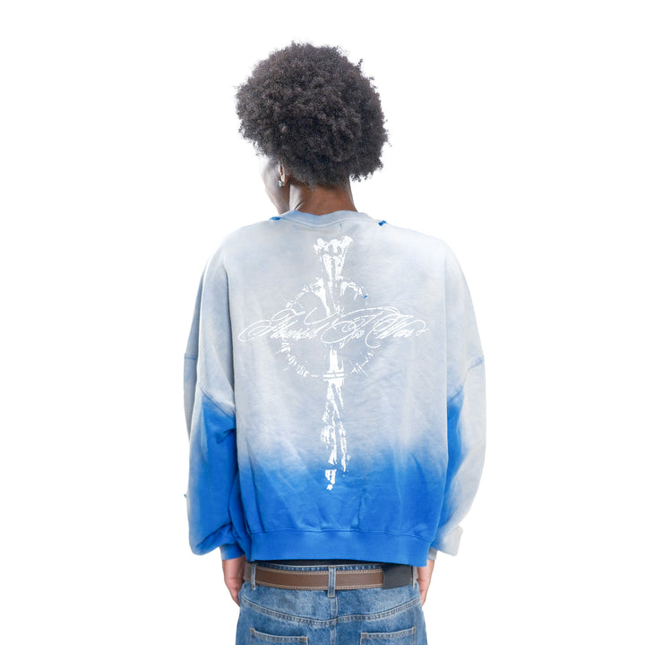 CROSS CREWNECK (BLUE)