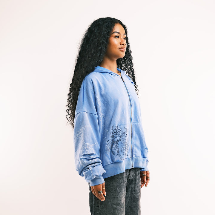 HYDRANGEA THERMAL ZIP UP (BLUE)