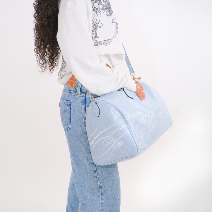 CROC DUFFEL BAG (BABY BLUE)