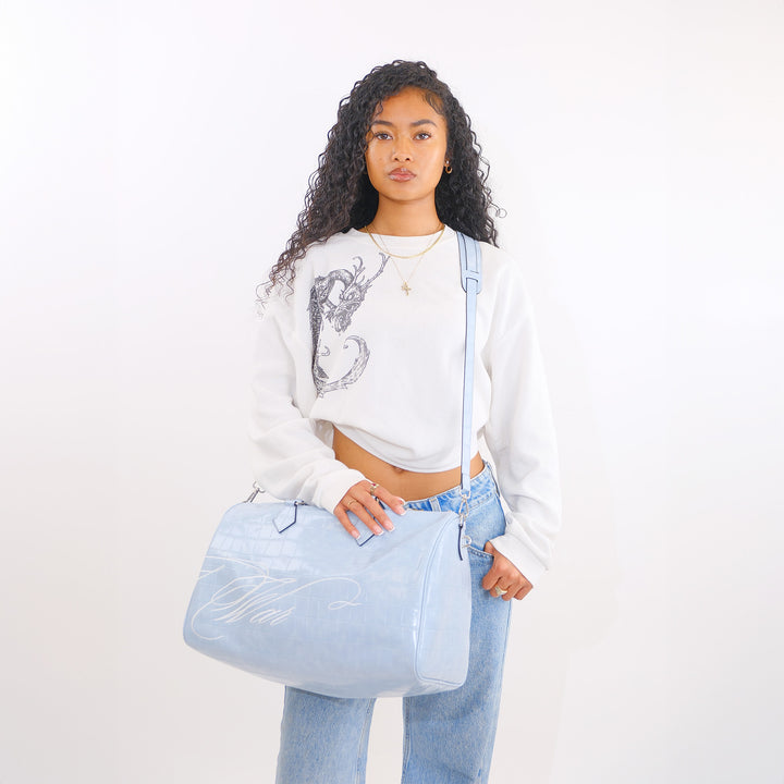 CROC DUFFEL BAG (BABY BLUE)