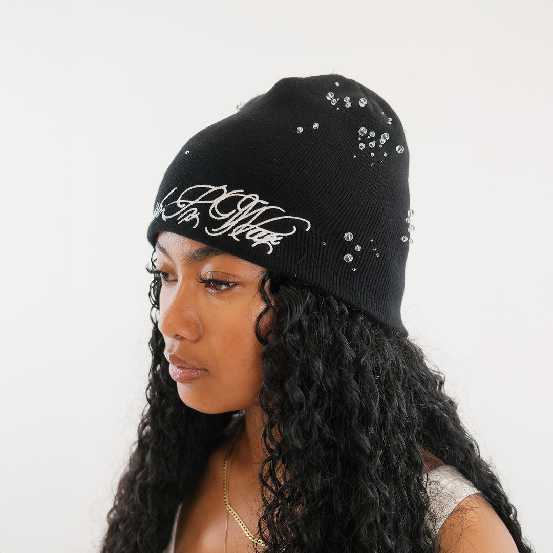 RAINDROP BEANIE (BLACK)