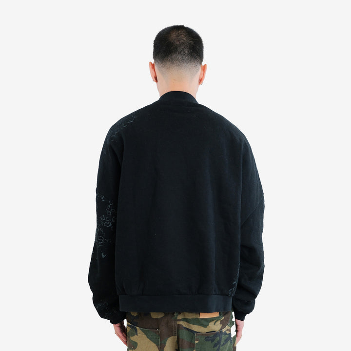 BLACK LEOPARD CREWNECK
