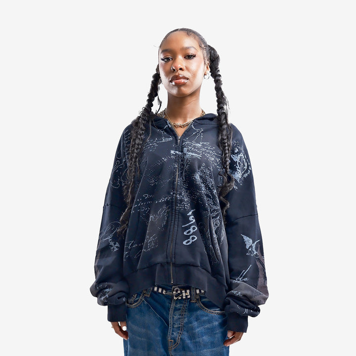 SCRIPTURE ZIP UP (BLACK)