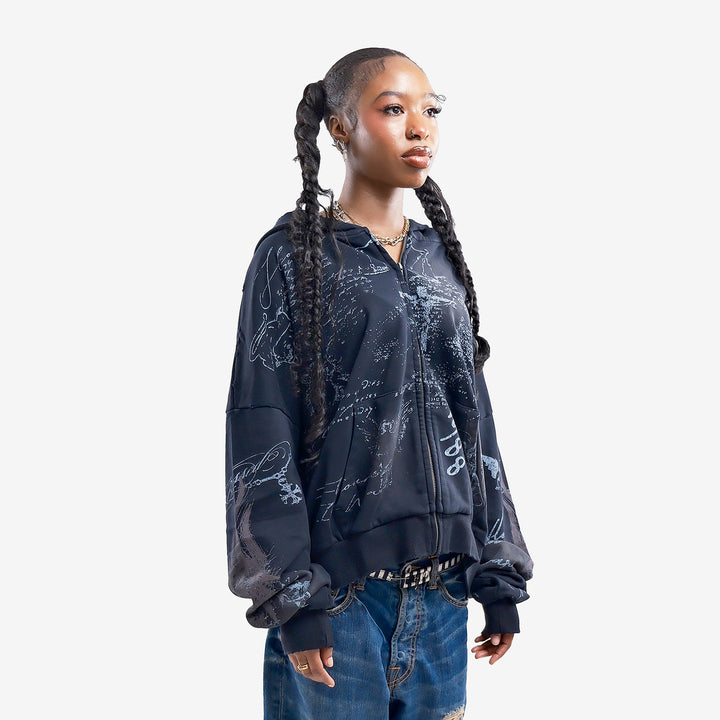 SCRIPTURE ZIP UP (BLACK)