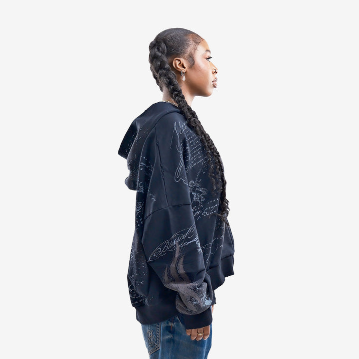 SCRIPTURE ZIP UP (BLACK)