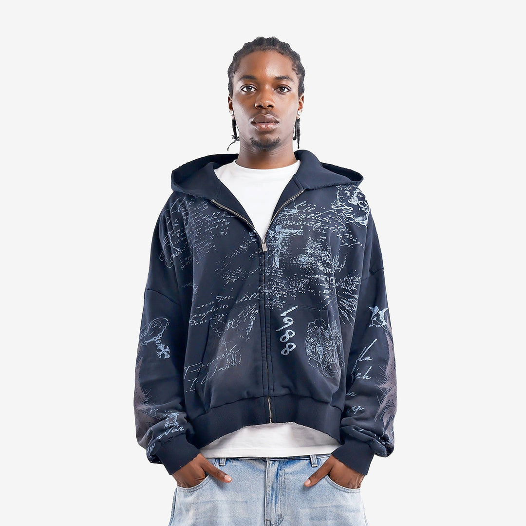 SCRIPTURE ZIP UP (BLACK)