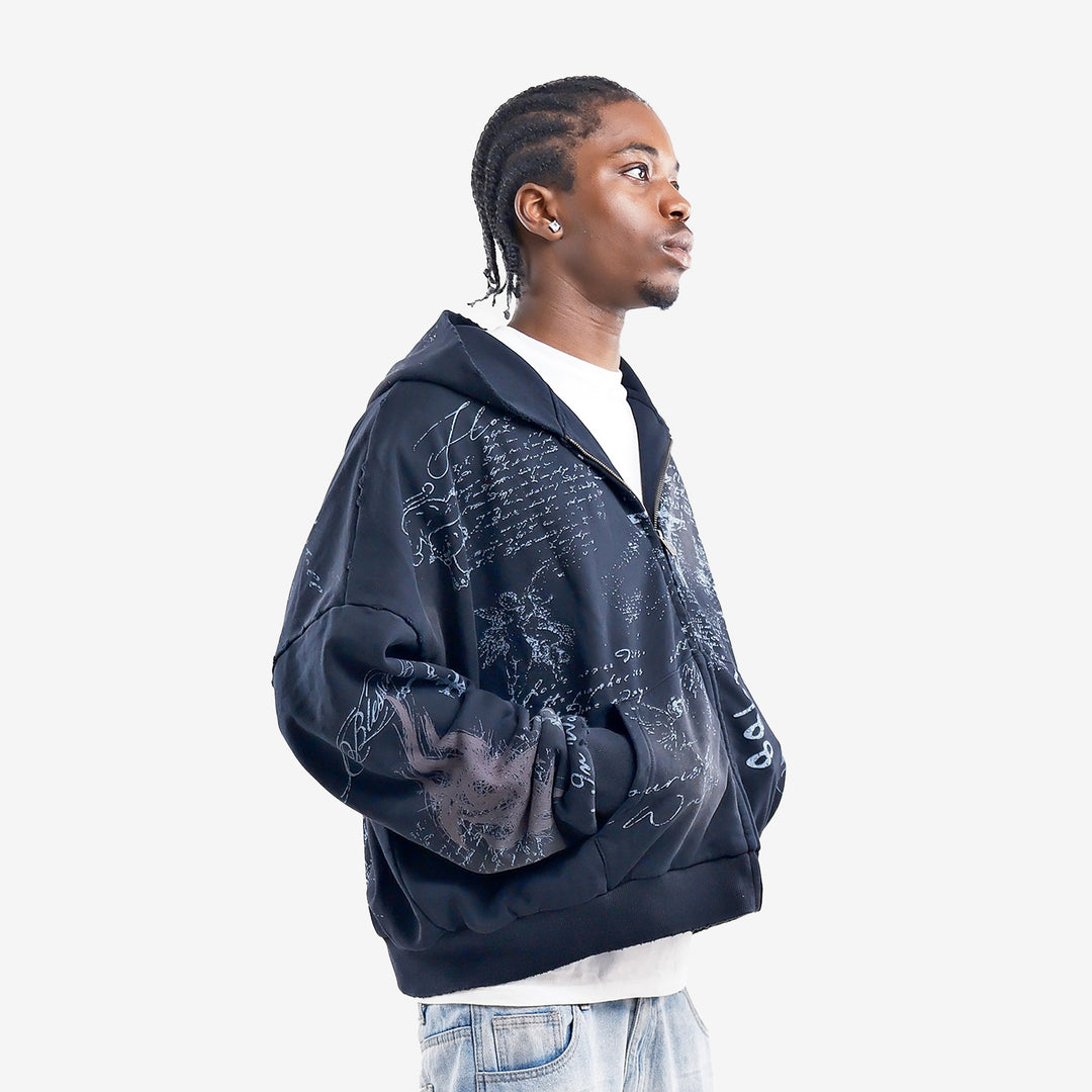 SCRIPTURE ZIP UP (BLACK)