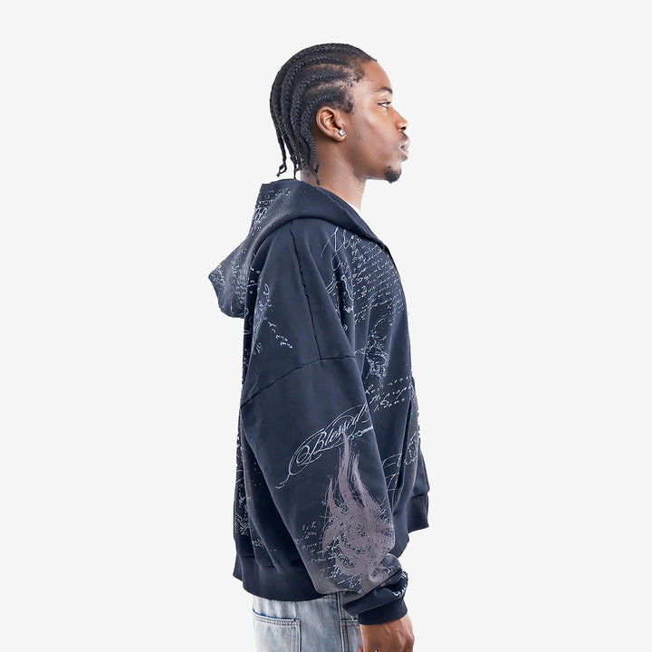 SCRIPTURE ZIP UP (BLACK)