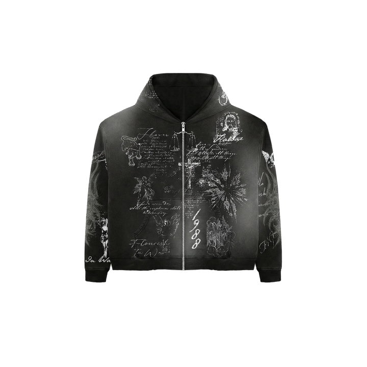 SCRIPTURE ZIP UP (BLACK)