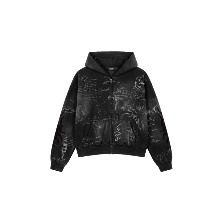 SCRIPTURE ZIP UP (BLACK)