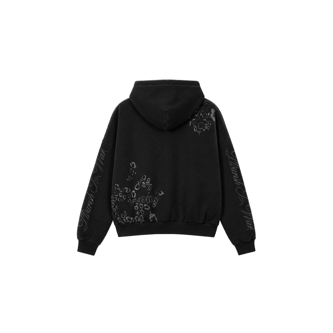 BLACK SKULL ZIP UP
