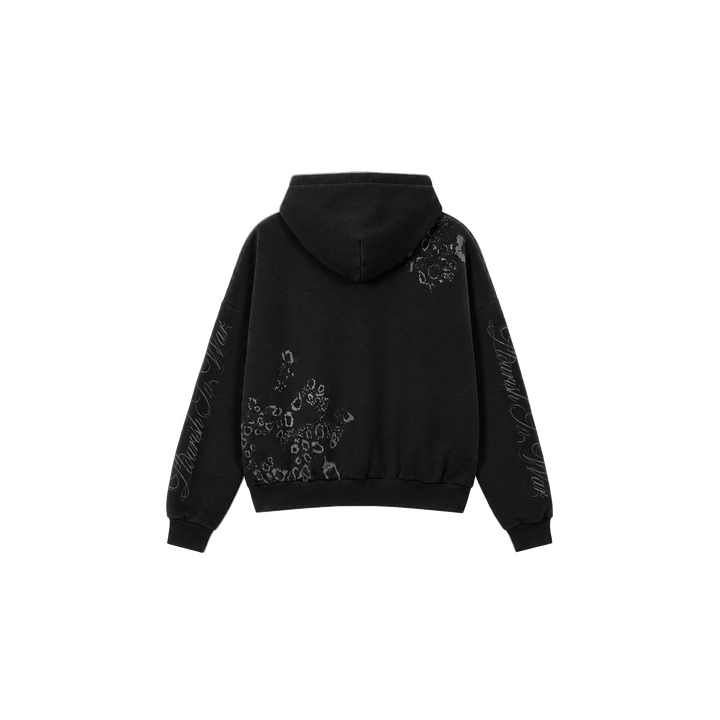 BLACK SKULL ZIP UP