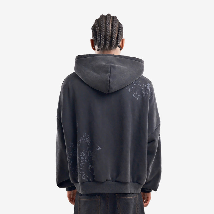 BLACK SKULL ZIP UP