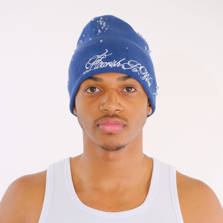 RAINDROP BEANIE (NAVY)
