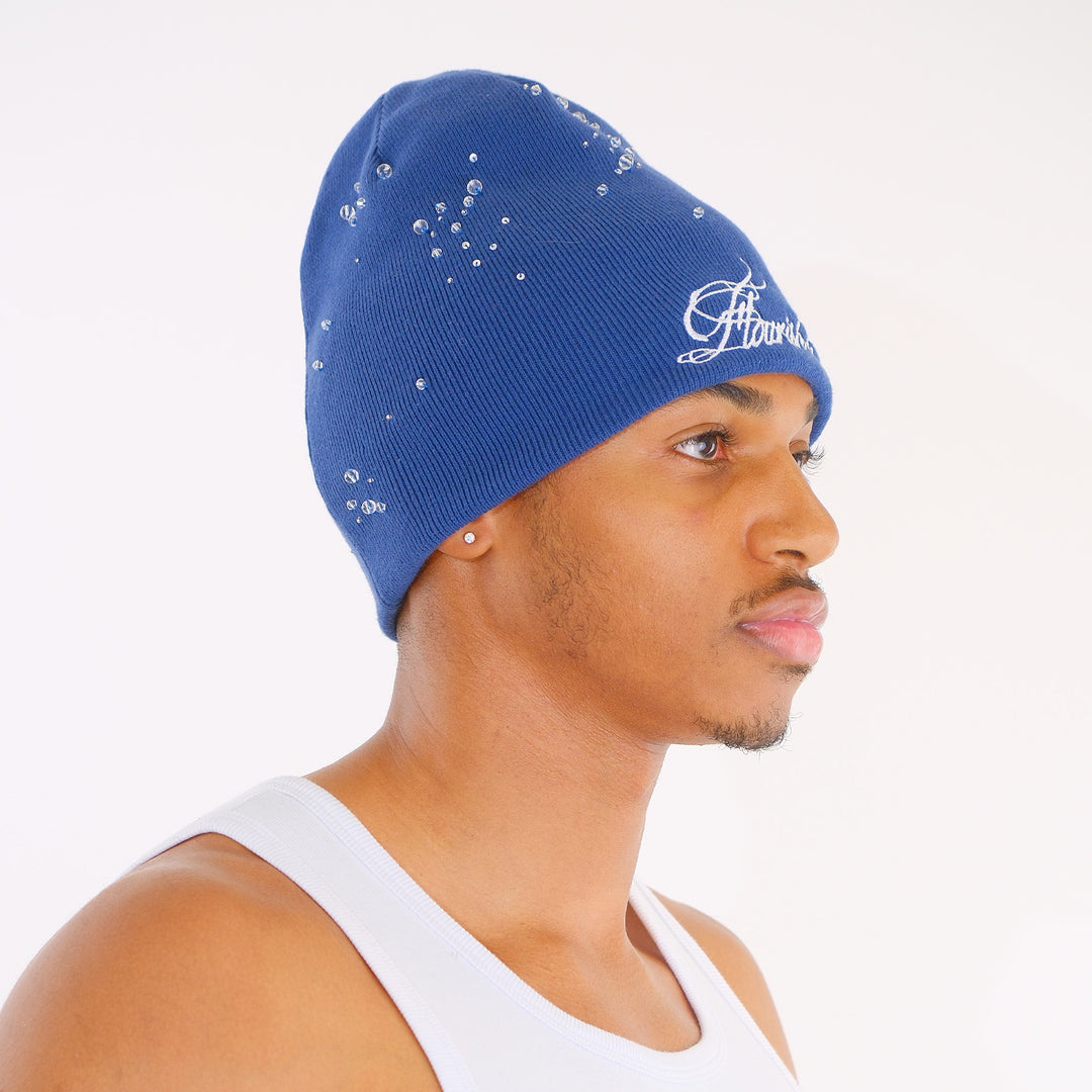 RAINDROP BEANIE (NAVY)