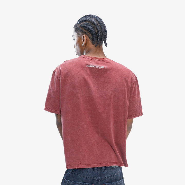FLOWAR TEE (BURGUNDY)