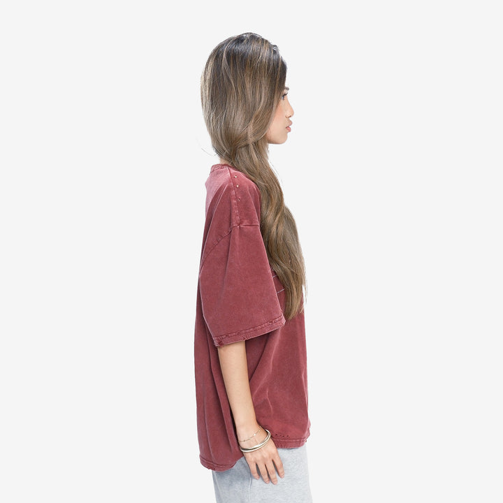 FLOWAR TEE (BURGUNDY)