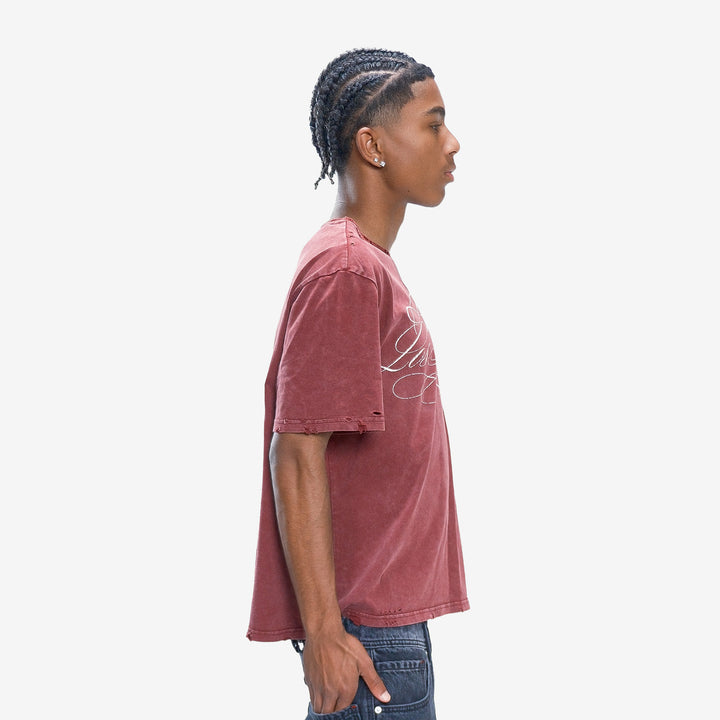 FLOWAR TEE (BURGUNDY)