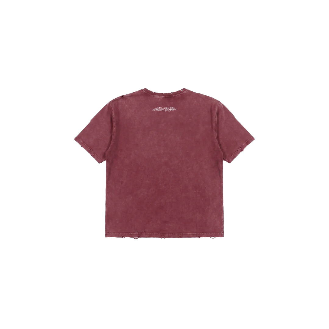 FLOWAR TEE (BURGUNDY)