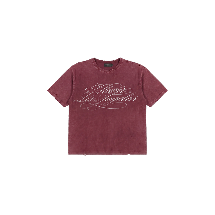 FLOWAR TEE (BURGUNDY)