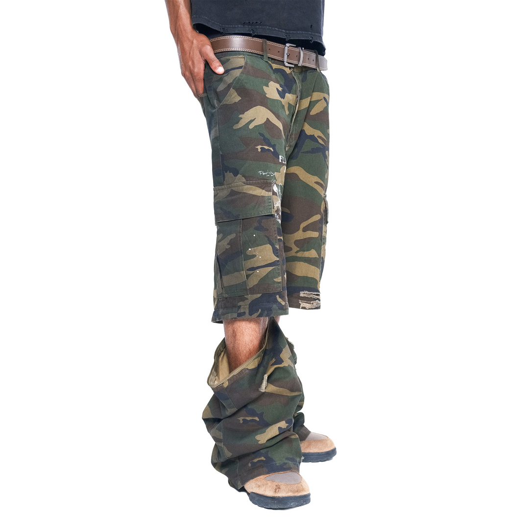 SLIT CAMO CARGOS