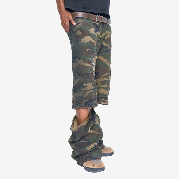 SLIT CAMO CARGOS