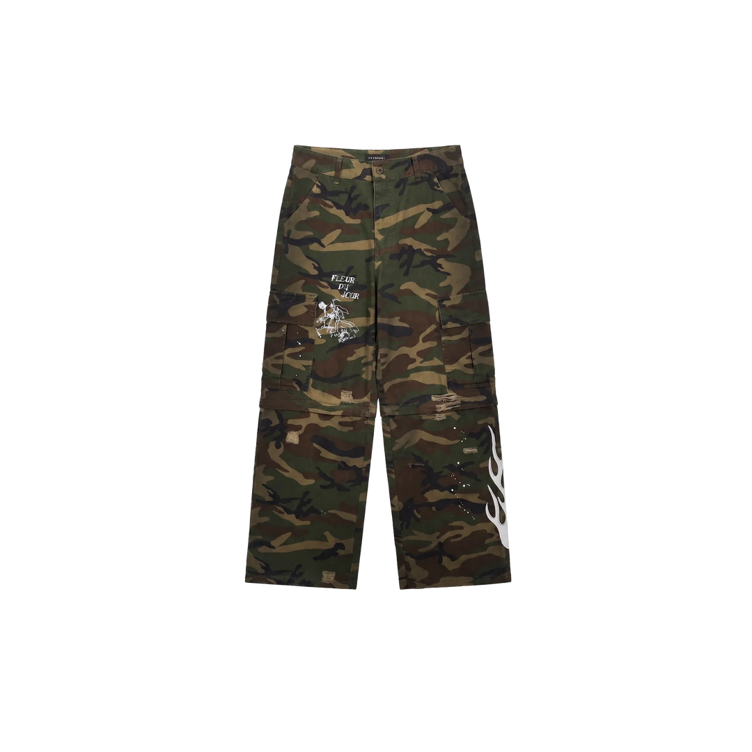 SLIT CAMO CARGOS