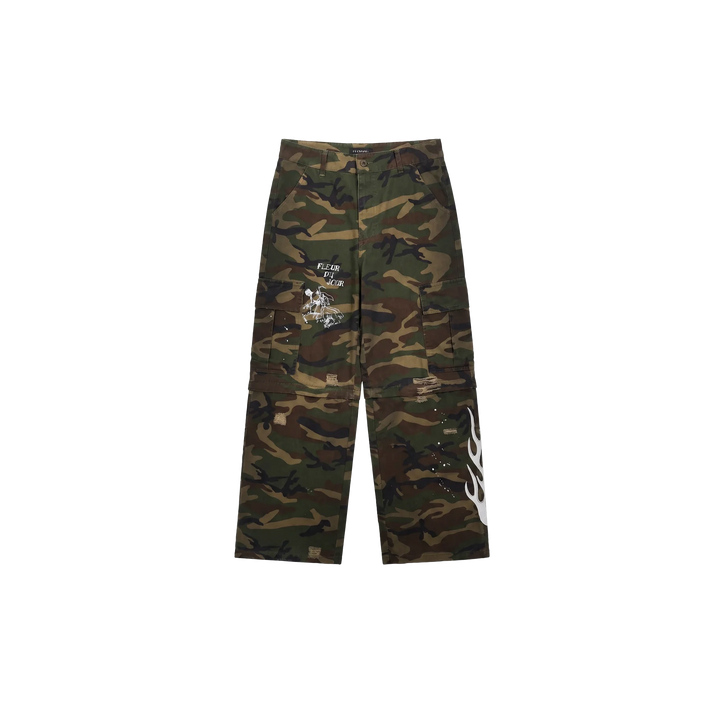 SLIT CAMO CARGOS