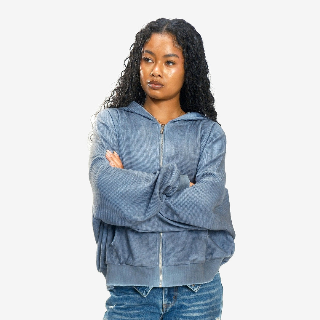 CHANDELIER ZIP UP (SMOKE BLUE)