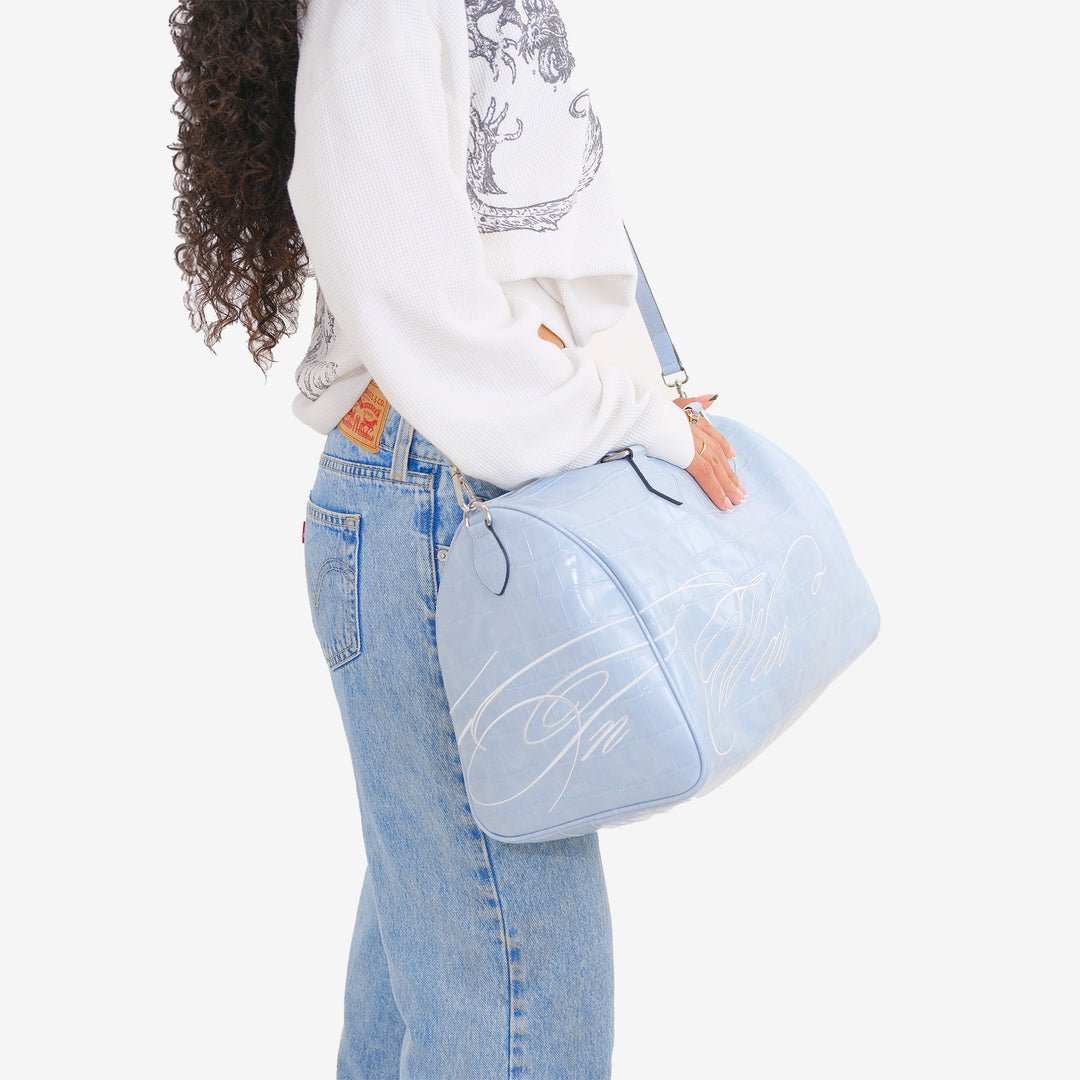 CROC DUFFEL BAG (BABY BLUE)
