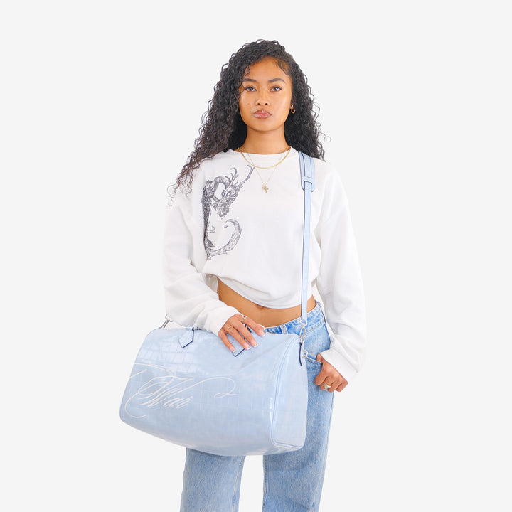 CROC DUFFEL BAG (BABY BLUE)