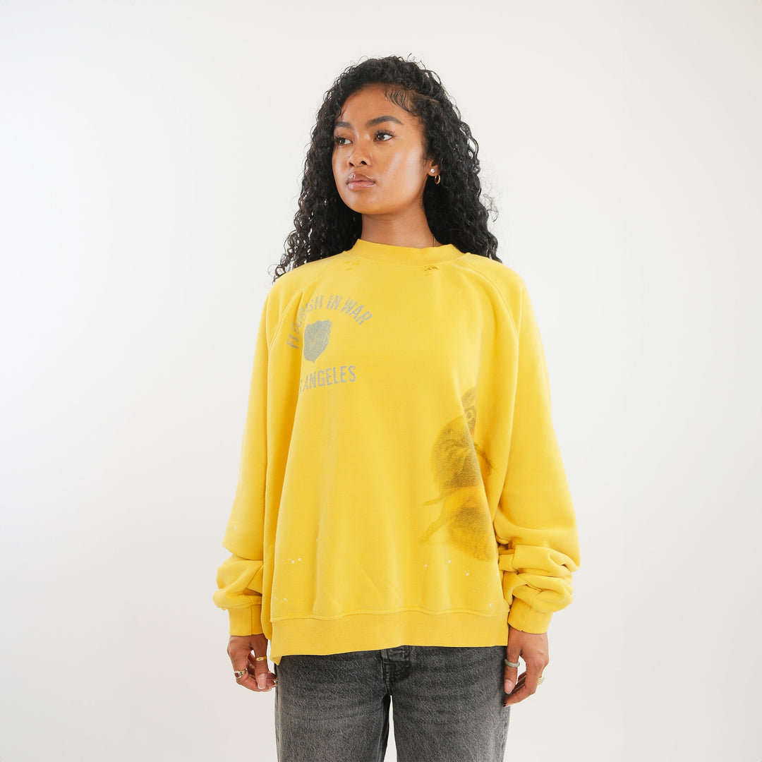 MUSTARD DOODLE CREWNECK
