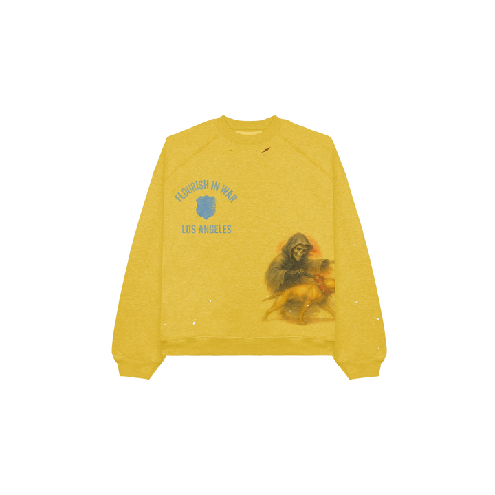 MUSTARD DOODLE CREWNECK