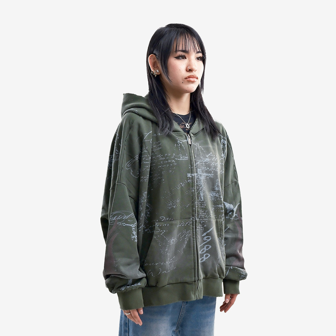 SCRIPTURE ZIP UP (OLIVE)