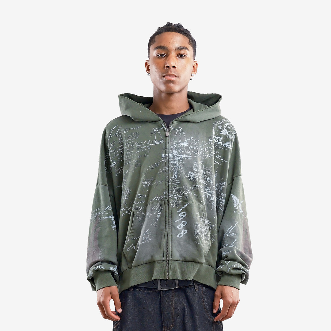 SCRIPTURE ZIP UP (OLIVE)