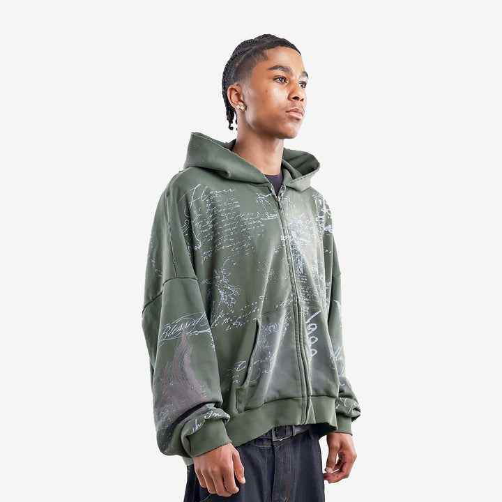 SCRIPTURE ZIP UP (OLIVE)
