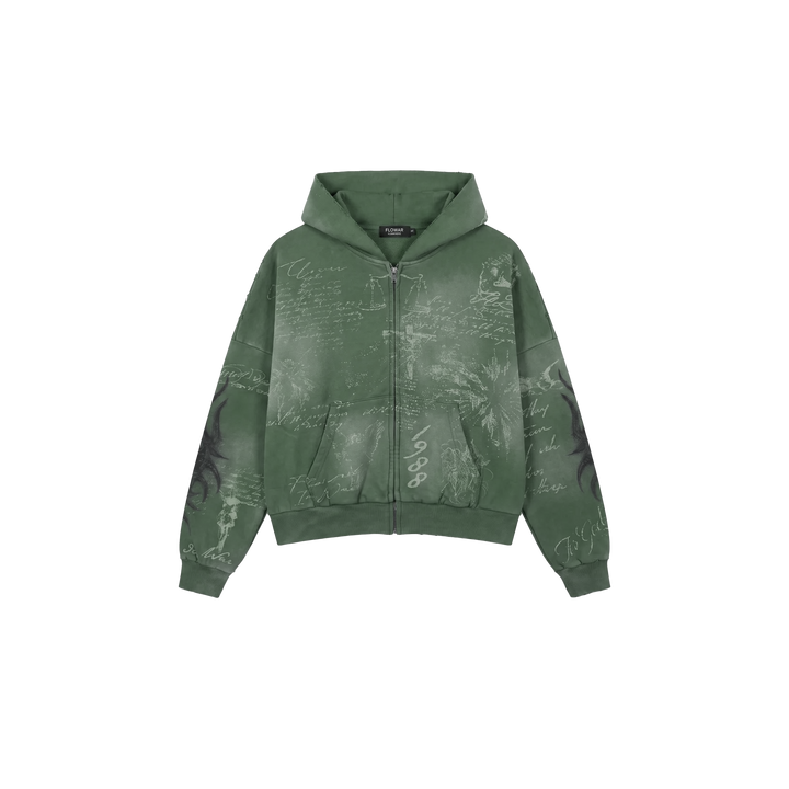 SCRIPTURE ZIP UP (OLIVE)