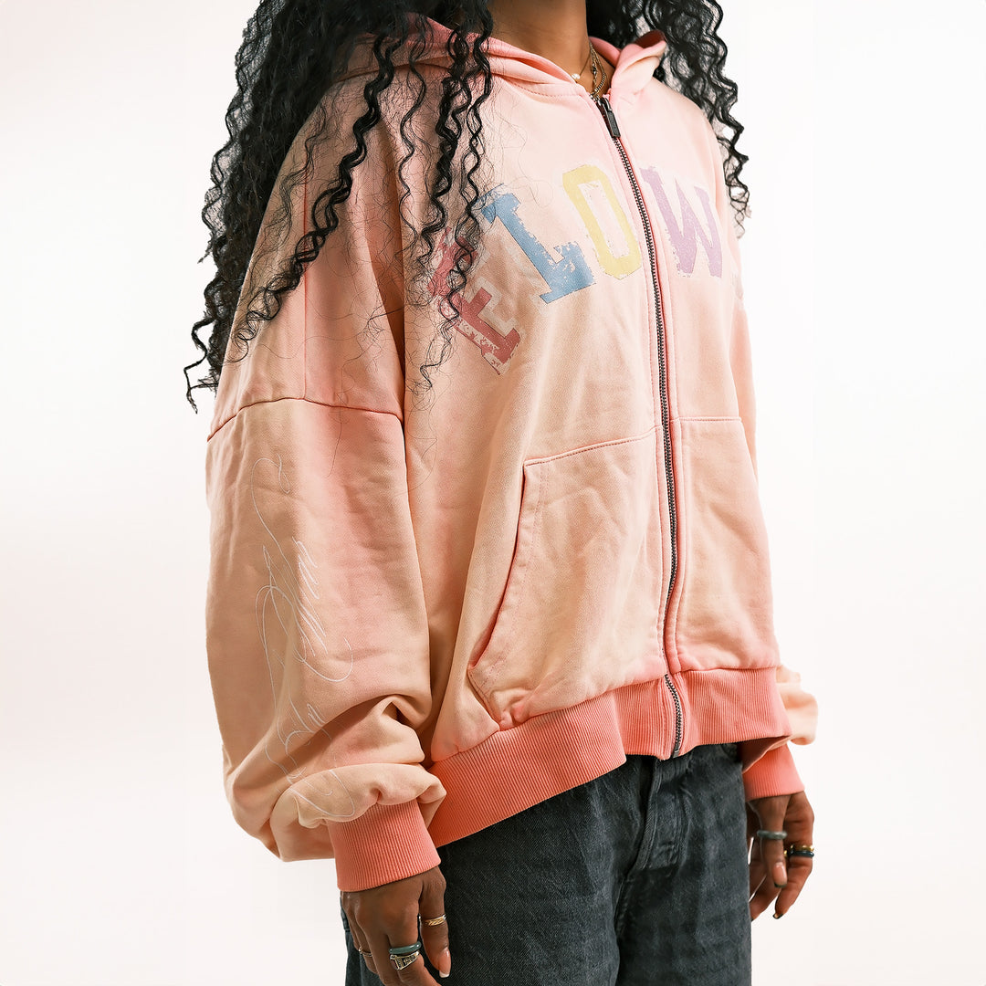 PASTEL PINK ZIP UP