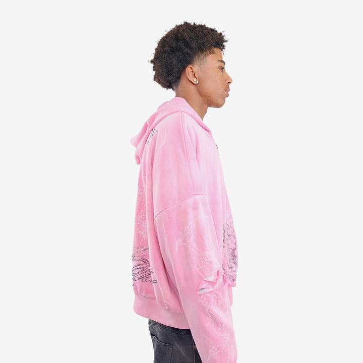 HYDRANGEA THERMAL ZIP UP (PINK)