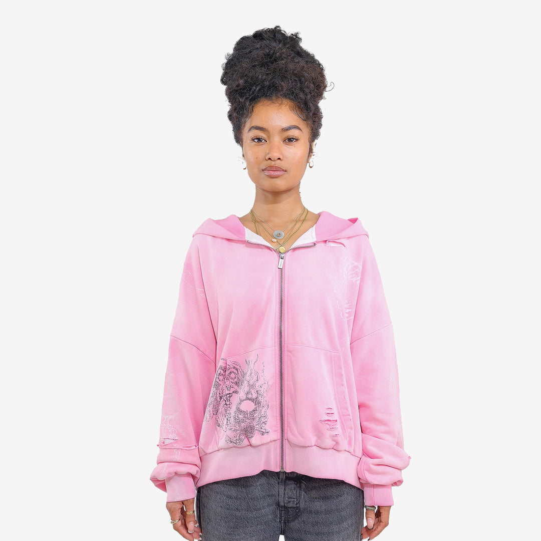 HYDRANGEA THERMAL ZIP UP (PINK)