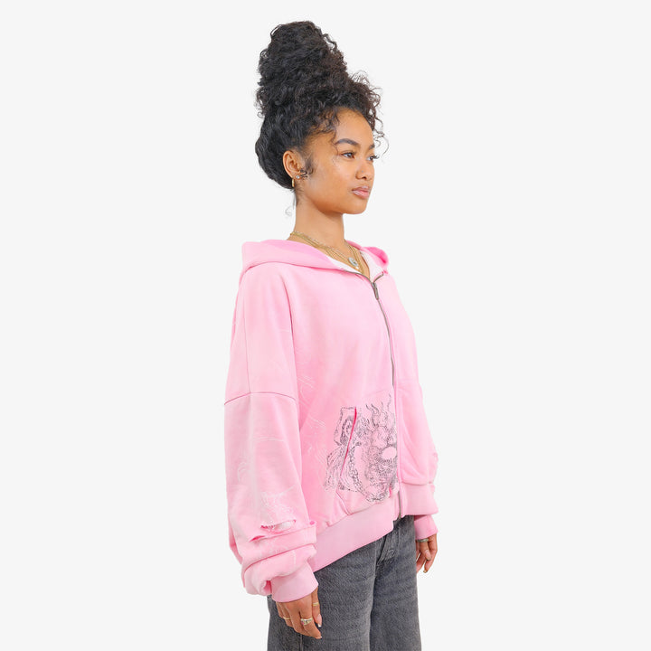 HYDRANGEA THERMAL ZIP UP (PINK)
