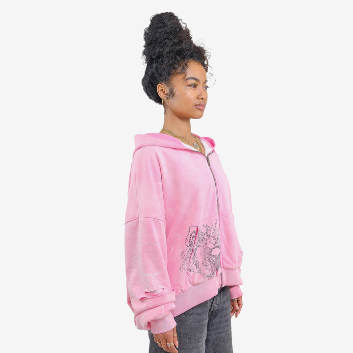 HYDRANGEA THERMAL ZIP UP (PINK)
