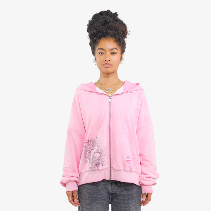 HYDRANGEA THERMAL ZIP UP (PINK)
